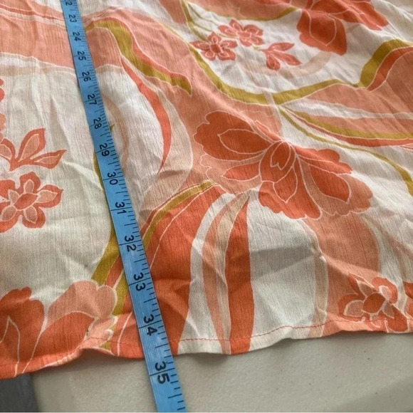 O'Neill Peach Floral Allis Sleeveless Dress Mini Babydoll Flowy Sundress‎ Size M - Picture 9 of 9